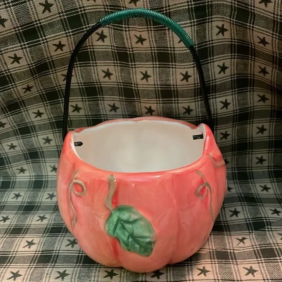 Vintage K's Collection Ceramic Jack O Lantern Pumpkin Halloween/Fall Decor - Picture 2 of 8